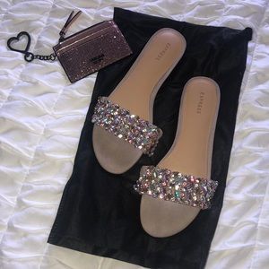 Express Sandals AND Pink Victoria’s Secret Wallet